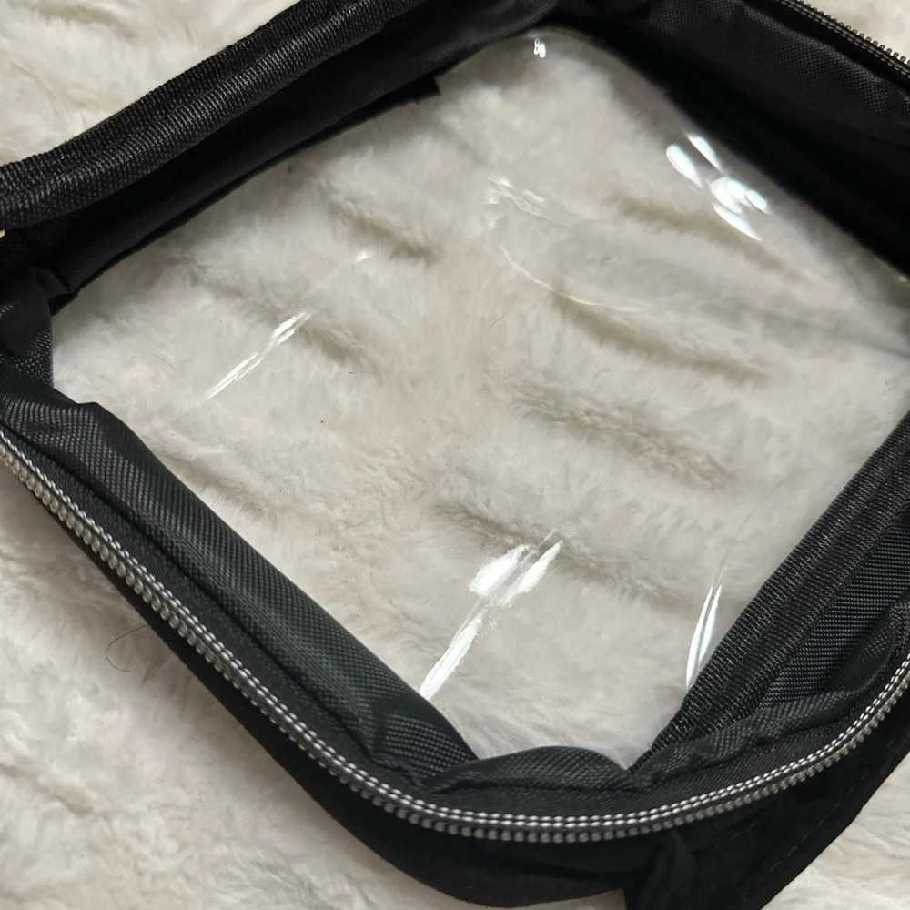 Toiletry Bag with handle (clear and blk) TSA approved (set of three)